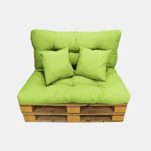Acomoda Textil - Almofadas para Sofá Palete. Conjunto 4 Peças para Palete, Assento 120x80 cm + Encosto + 2 Almofadas. Confortáveis e elegantes para interior e exterior. NÃO INCLUI PALETES (Pistachio).