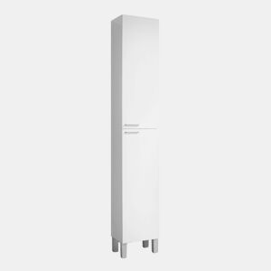 Coluna de casa de banho Koncept 2 portas Branco brilhante 30 x 182 x 25cm cm