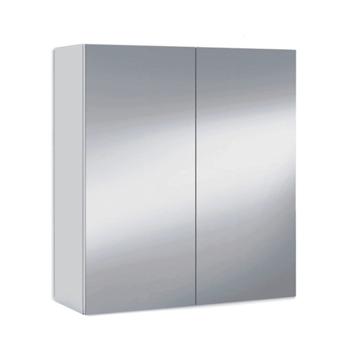 Roupeiro de quarto de vestir com espelho Branco brilhante 60 x 65 x 21cm cm