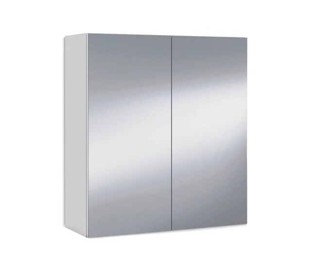 Armario camerino con espejo blanco brillo 60 x 65 x 21 cm