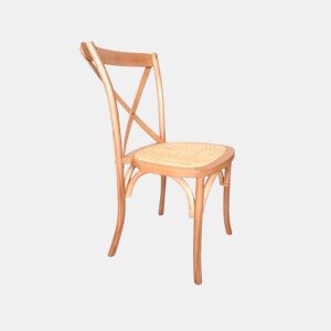 Conjunto de 2 cadeiras de jantar Provenza Rattan - Transparente 52 x 89 x 48 cm
