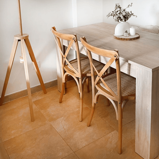 Conjunto de 2 cadeiras de jantar Provenza Rattan - Transparente 52 x 89 x 48 cm