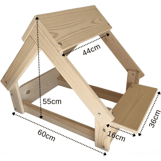 Casa do cão interior e exterior, cor natural, Cama de madeira natural FSC para cães e gatos pequenos e médios, 2 suportes para tigelas. 76x44x55cm Casa do cão interior e exterior, cor natural, Cama de madeira natural FSC para cães e gatos pequenos e médios, 2 suportes para tigelas. 76x44x55cm