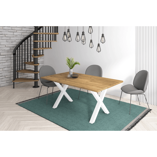Suporte, Pés, Base, Apoio, Em forma de X, Pés de mesa em madeira maciça, Sala de estar, Sala de jantar, Escritório, cor Laca branco, 72x72cm Suporte, Pés, Base, Apoio, Em forma de X, Pés de mesa em madeira maciça, Sala de estar, Sala de jantar, Escritório, cor Laca branco, 72x72cm