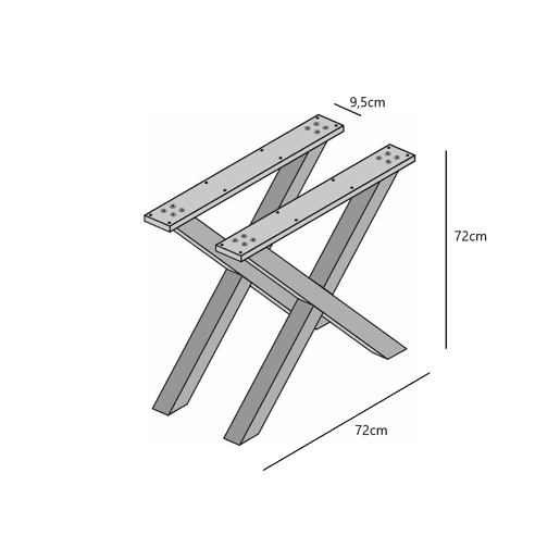 Suporte, Pés, Base, Apoio, Em forma de X, Pés de mesa em madeira maciça, Sala de estar, Sala de jantar, Escritório, cor Laca branco, 72x72cm Suporte, Pés, Base, Apoio, Em forma de X, Pés de mesa em madeira maciça, Sala de estar, Sala de jantar, Escritório, cor Laca branco, 72x72cm