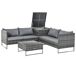Muebles Jardín Ratán Metal, Ratán PE, Poliéster, Cristal Templado Muebles Jardín Ratán Metal, Ratán PE, Poliéster, Cristal Templado Gris