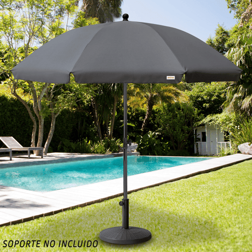 Guarda-sol para jardim proteção uv 240 cm cor cinza Aktive Garden Guarda-sol para jardim proteção uv 240 cm cor cinza Aktive Garden