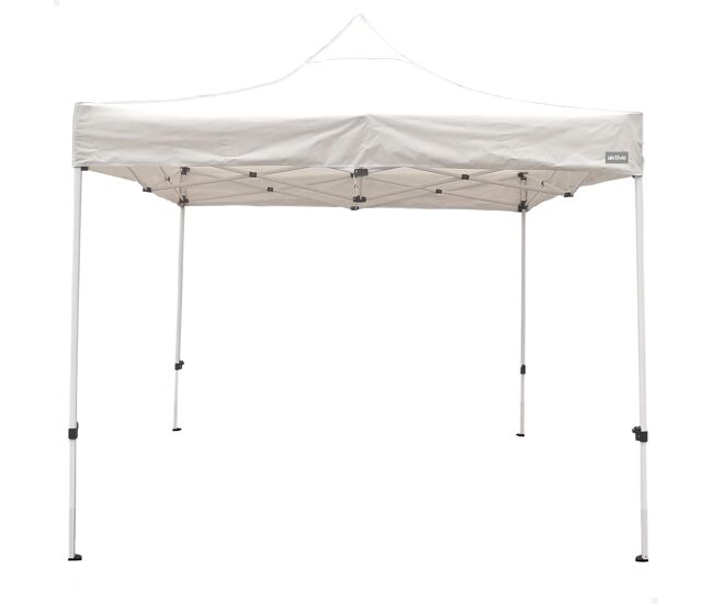 Cenador plegable y ajustable en altura max-air 300x300x220/320 cm blanco aktive