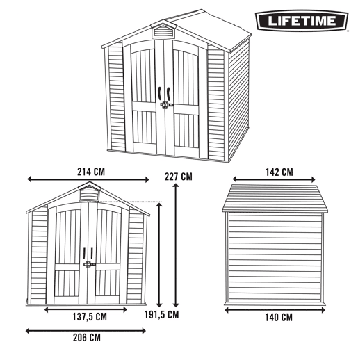 Abrigo jardim super resistente Lifetime uv100 Abrigo jardim super resistente Lifetime uv100