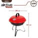 Barbacoa carbón con tapa Aktive Barbacoa carbón con tapa Aktive Rojo