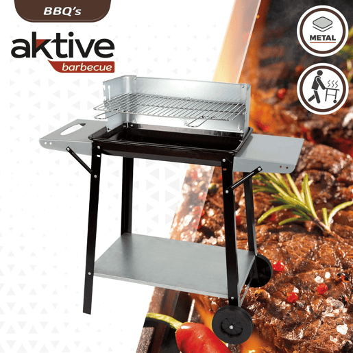 Churrasqueira a carvão portátil com grill 4 alturas Aktive