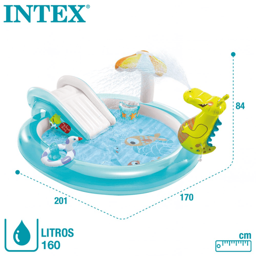 Centro de jogos crocodilo com escorrega INTEX
