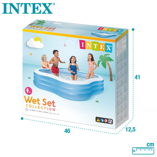 Piscina insuflável INTEX quadrada 229x229x56 cm - 1.215 litros
