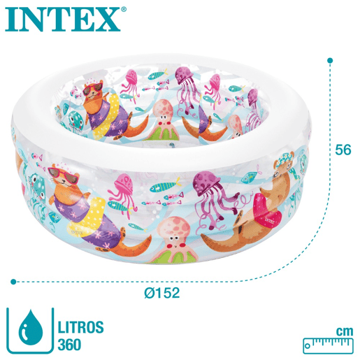 Piscina insuflável INTEX aquário 152x56 cm - 318 l