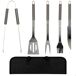 Estuche de utensilios para barbacoa Aktive Estuche de utensilios para barbacoa Aktive Negro