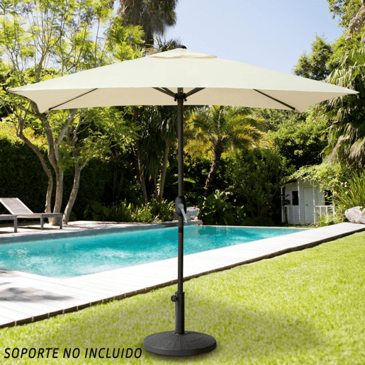 Guarda-sol de varanda 200x120 cm amarelo claro cabo de alumínio Aktive Garden