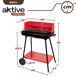 Barbacoa carbón portátil para 4 niveles Aktive Barbacoa carbón portátil para 4 niveles Aktive Rojo