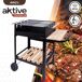 Barbacoa carbón portátil madera doble parrilla Aktive Barbacoa carbón portátil madera doble parrilla Aktive Negro