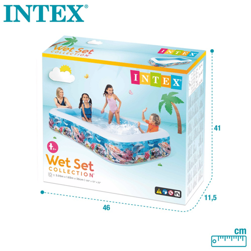 Piscina insuflável INTEX tropical 305x183x56 cm - 999 litros