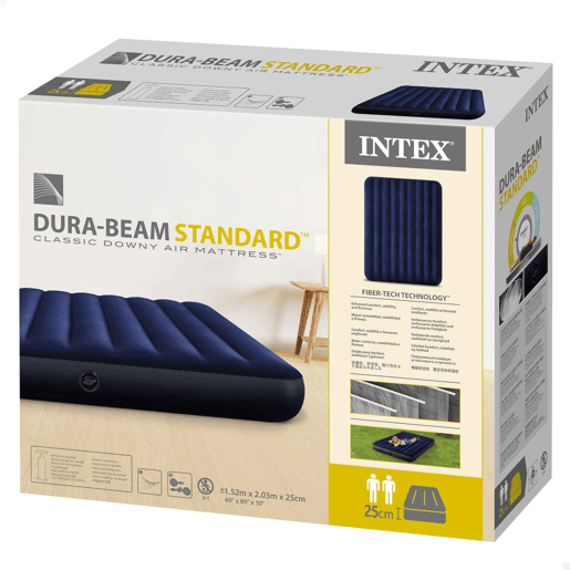 Colchão inflável duplo INTEX 152x203x25 cm