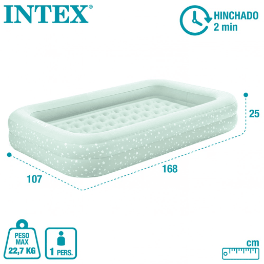 Cama ar viagem júnior 107x168x25cm cbomba manual