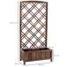 Jardinera con Enrejado Madera de Abeto Outsunny Jardinera con Enrejado Madera de Abeto Outsunny Marrón