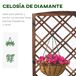 Jardinera con Enrejado Madera de Abeto Outsunny Jardinera con Enrejado Madera de Abeto Outsunny Marrón