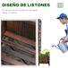 Jardinera con Enrejado Madera de Abeto Outsunny Jardinera con Enrejado Madera de Abeto Outsunny Marrón