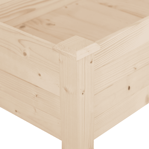 Outsunny Horta Elevada de Madeira 122,5x56,5x76cm Mesa de Cultivo com Tecido não Tecido e 4 Orifícios de Drenagem para Cultivo de Plantas e Flores Madeira