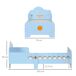 Cama para Niño MDF, Tablero Multicapa ZONEKIZ Cama para Niño MDF, Tablero Multicapa ZONEKIZ Azul
