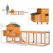 Gallinero de Madera Madera de abeto, Metal PawHut Gallinero de Madera Madera de abeto, Metal PawHut Naranja