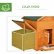 Gallinero de Madera Madera de abeto, Metal PawHut Gallinero de Madera Madera de abeto, Metal PawHut Naranja