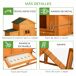 Gallinero de Madera Madera de abeto, Metal PawHut Gallinero de Madera Madera de abeto, Metal PawHut Naranja