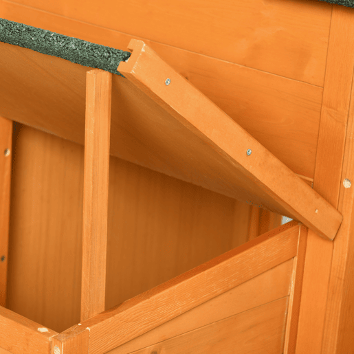 PawHut Galinheiro Grande para Exterior em Madeira, 297,5x68x118 cm para 3-6 Galinhas, Galinheiro com Ninho, Corral, Bandeja Removível, Telhado Asfáltico, Rampa, Porta com Fechadura, Natural