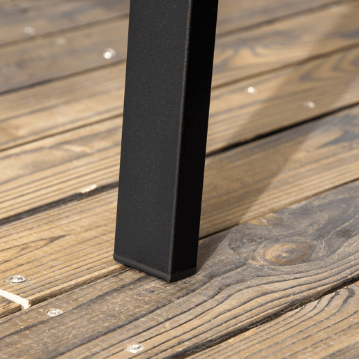 Outsunny Banco de Jardim de Aço Banco de Exterior de 2 Lugares com Encosto Decorativo para Terraço Varanda Pátio Carga Máxima 240kg 127x63x83cm Preto