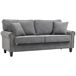 Sofá 3 Plaza Poliéster, Espuma, Madera de Caucho, Acero HOMCOM Sofá 3 Plaza Poliéster, Espuma, Madera de Caucho, Acero HOMCOM Gris