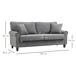 Sofá 3 Plaza Poliéster, Espuma, Madera de Caucho, Acero HOMCOM Sofá 3 Plaza Poliéster, Espuma, Madera de Caucho, Acero HOMCOM Gris