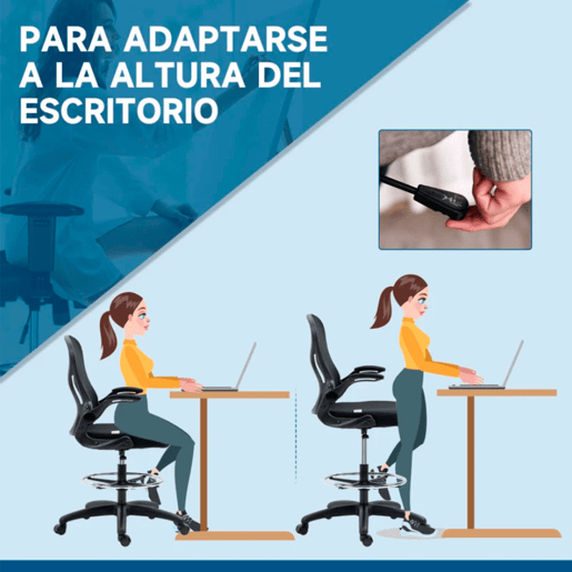 Vinsetto Cadeira de Escritório com Encosto Médio Suporte Lombar Apoio para os Braços Dobrável e Altura Ajustável Carga Máxima 120kg 59x65x102-122 cm Preto