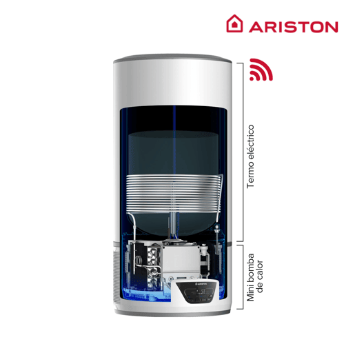 Caldeira híbrida, Ariston, Lydos Hybrid Wifi 80 litros, vertical, classe energética A