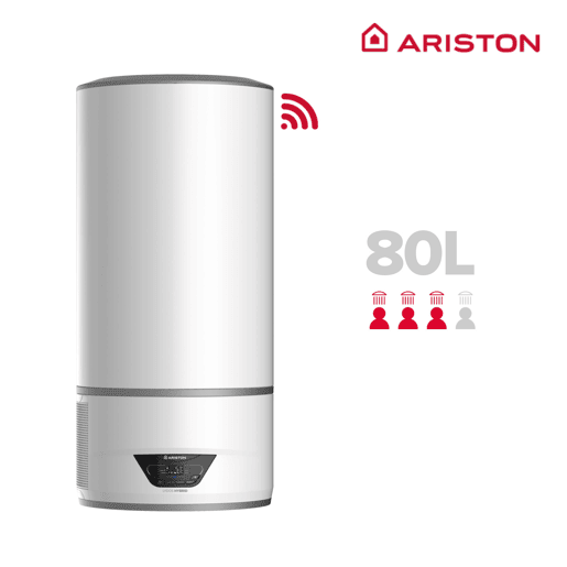 Caldeira híbrida, Ariston, Lydos Hybrid Wifi 80 litros, vertical, classe energética A