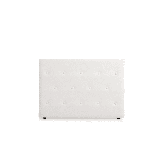 Cabeceira Estofada VENICE Pele Sintética 145x115x12 cm - BRANCO - Moonia