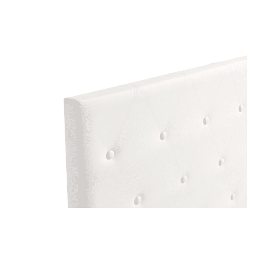 Cabeceira Estofada VENICE Pele Sintética 145x115x12 cm - BRANCO - Moonia