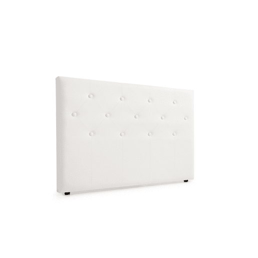 Cabeceira Estofada VICTORIA Pele Sintética 130x115x12 cm - BEGE - Moonia