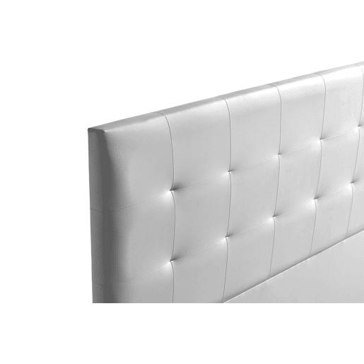 Cabeceira Estofada ATENEA Pele Sintética 160x120x8 cm - Prata - Moonia