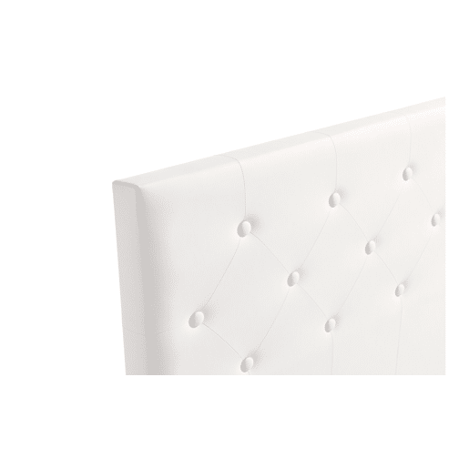 Cabeceira Estofada VICTORIA Pele Sintética 145x115x12 cm - BRANCO - Moonia