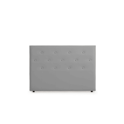 Cabeceira Estofada VICTORIA Pele Sintética 145x115x12 cm - Prata - Moonia