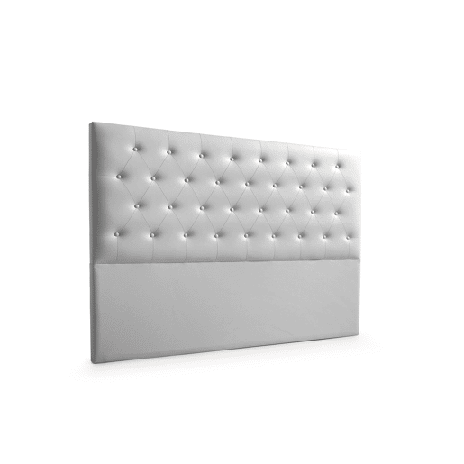 Cabeceira Estofada FERRARA Pele Sintética 100x120x8 cm - Prata - Moonia