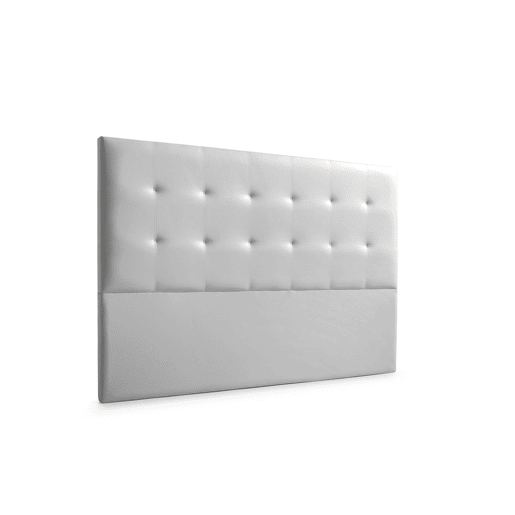 Cabeceira Estofada ASTORIA Pele Sintética 90x120x8 cm - Prata - Moonia