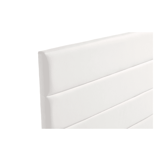 Cabeceira Estofada GENOVA Pele Sintética 170x120x8 cm - BRANCO - Moonia