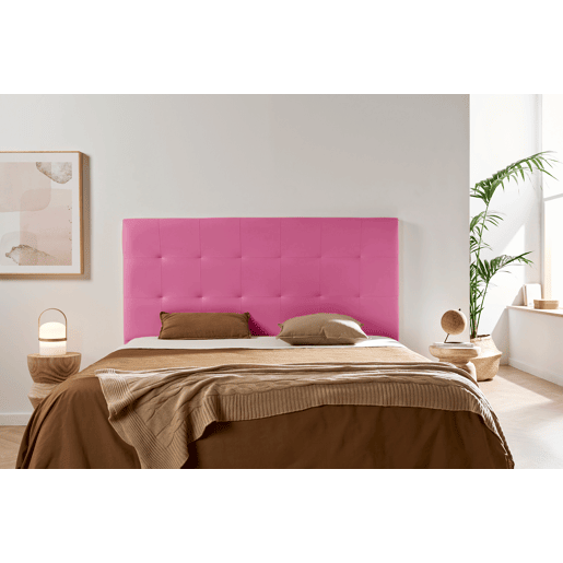 Cabeceira Estofada ATENEA Pele Sintética 100x120x8 cm - ROSA - Moonia